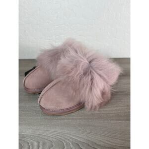 Project Cloud Ryann Womens 5.5 Scuff Slippers Sheepskin Shearling Memory foam